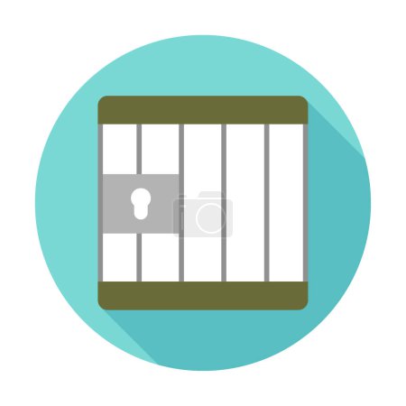 Illustration for Military Jail vector illustration icon - Royalty Free Image
