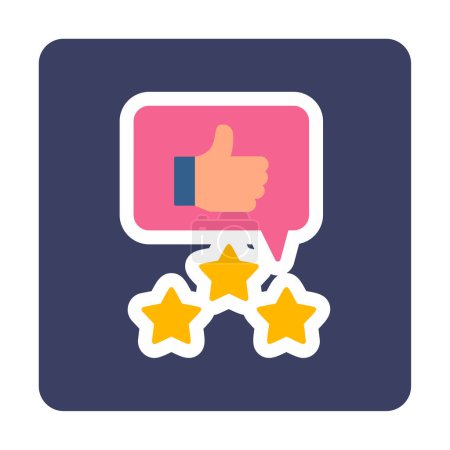 Illustration for Simple flat  Review icon vector illustration - Royalty Free Image