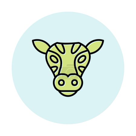 Illustration for Cow head icon vector isolated on white background - Royalty Free Image