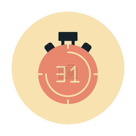 Illustration for Flat  line simple  stopwatch icon vector illustration - Royalty Free Image
