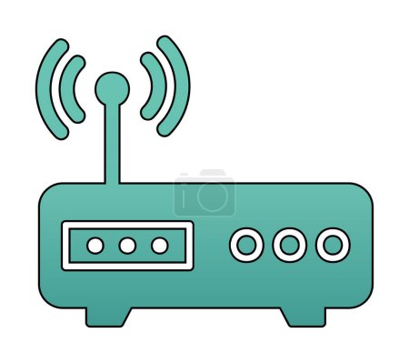 Illustration for Simple Modem flat icon vector illustration - Royalty Free Image