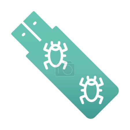 Illustration for Virus Pendrive icon vector illustration - Royalty Free Image