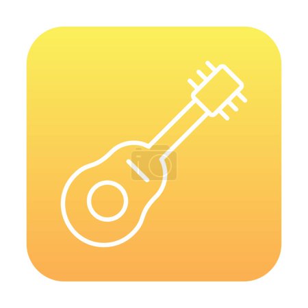 Téléchargez les illustrations : Illustration vectorielle icône guitare plate simple design - en licence libre de droit