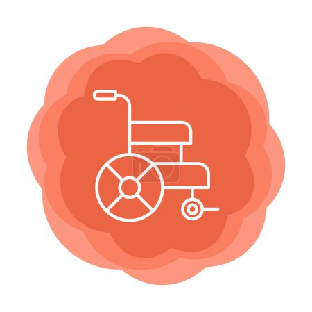 Ilustración de Icono de silla de ruedas simple, ilustración vectorial - Imagen libre de derechos