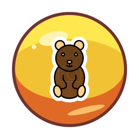 Illustration for Teddy Bear  icon vector, illustration - Royalty Free Image