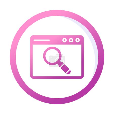 Illustration for Simple Browser Searching icon, vector illustration - Royalty Free Image