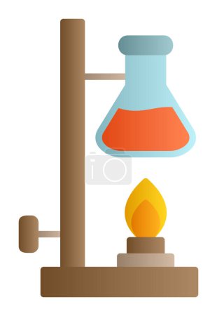 Ilustración de Simple icono experimento químico, ilustración de vectores - Imagen libre de derechos