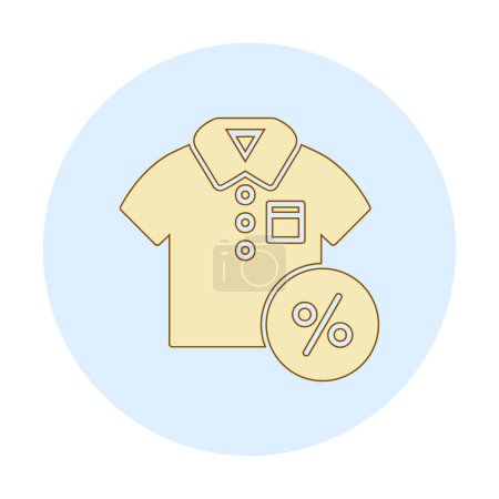 Illustration for Discounted Tshirt icon vector illustration - Royalty Free Image