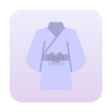 Illustration for Yukata icon, linear isolated illustration, thin line vector, web design sign - Royalty Free Image
