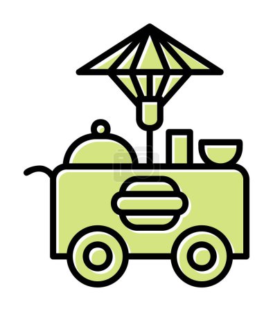 Ilustración de Comida Stall icono web, vector de ilustración - Imagen libre de derechos