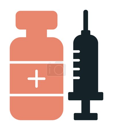 Illustration for Syringe with vaccine vector illustration design - Royalty Free Image