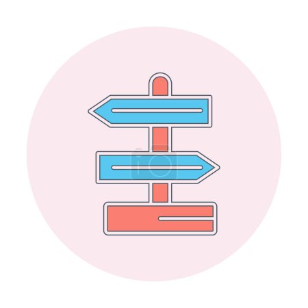 Illustration for Direction sign. web icon simple design - Royalty Free Image