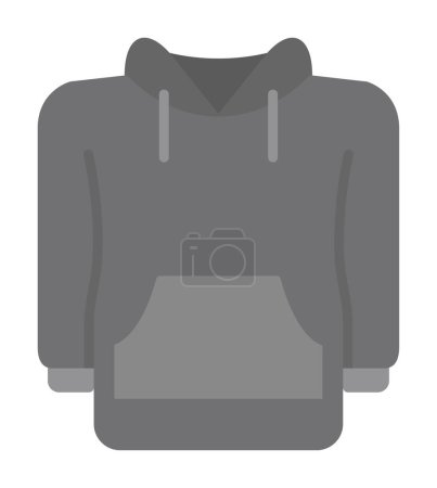 Téléchargez les illustrations : Icône de sweat à capuche simple, illustration vectorielle - en licence libre de droit
