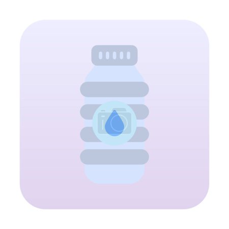Illustration for Water Bottle icon, vector illustration - Royalty Free Image