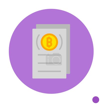 Ilustración de Ilustración vectorial de papeles y bitcoin icono - Imagen libre de derechos