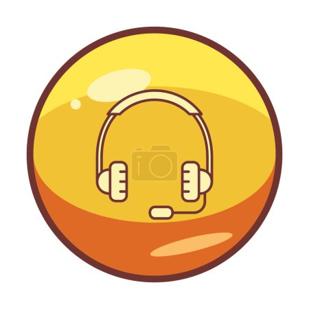 Illustration for Headphones flat icon, vector illustration - Royalty Free Image