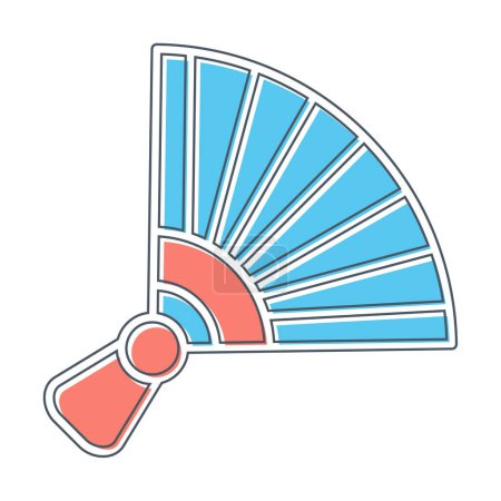 Illustration for Chinese fan isolated thin line icon vector illustration design - Royalty Free Image