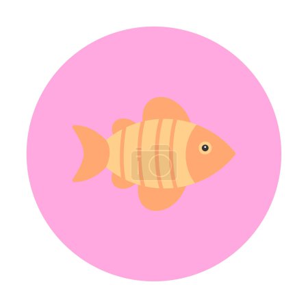 Téléchargez les illustrations : Icône de poisson simple. illustration vectorielle. - en licence libre de droit