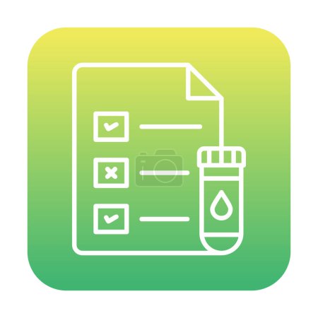 Illustration for Medical Test Report icon vector illustration - Royalty Free Image