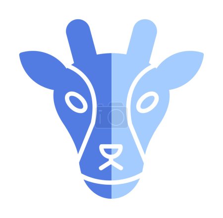 Téléchargez les illustrations : Tête de girafe icône web, illustration vectorielle - en licence libre de droit