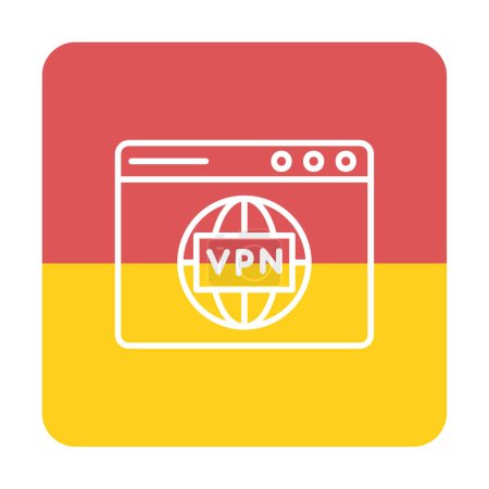 Illustration for Simple Vpn connection icon, vector illustration - Royalty Free Image