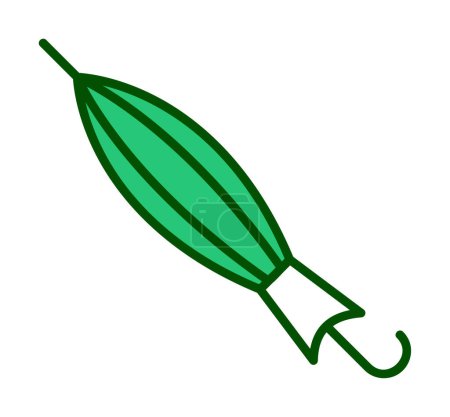 Ilustración de Icono web de paraguas cerrado, ilustración vectorial - Imagen libre de derechos