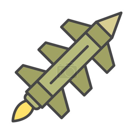 Ilustración de Misil cohete icono vector ilustración - Imagen libre de derechos