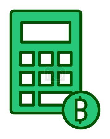 Ilustración de Calculadora criptomoneda icono web ilustración simple - Imagen libre de derechos