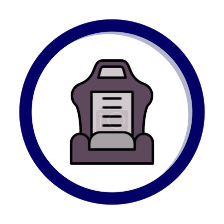 Autositz-Symbol, Vektor-Abbildung 