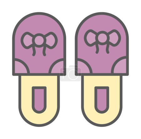 Ilustración de Simple icono de zapatillas, ilustración de vectores - Imagen libre de derechos