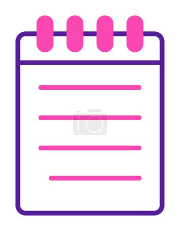 Illustration for Notebook icon, vector illustration simple design - Royalty Free Image