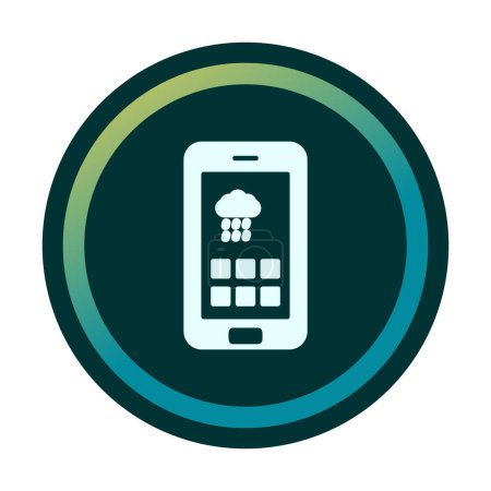 Illustration for Mobile phone web icon, vector illustration - Royalty Free Image