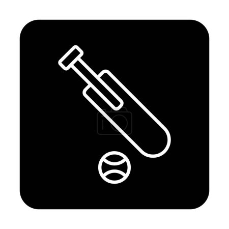 Ilustración de Simple cricket icono vector esquema ilustración. - Imagen libre de derechos