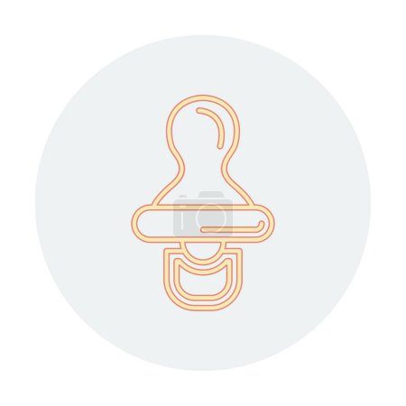 Baby pacifier line icon. linear style sign  web design.