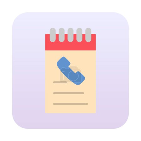 Illustration for Phone book icon vector illustration on white background - Royalty Free Image