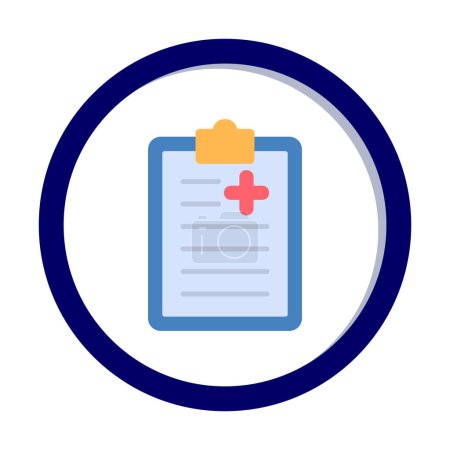 Ilustración de Icono del portapapeles médico. esquema ilustración del icono del vector Informe Médico para la web - Imagen libre de derechos