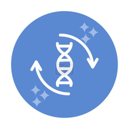 Illustration for Flat molecule of dna  icon vector illustration - Royalty Free Image