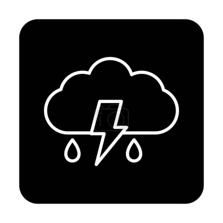 Illustration for Thunder  weather icon vector illustration - Royalty Free Image