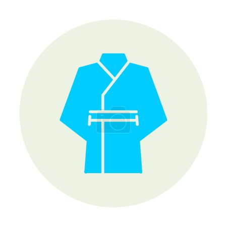 Illustration for Japanese kimono outline icon. linear style   design. - Royalty Free Image