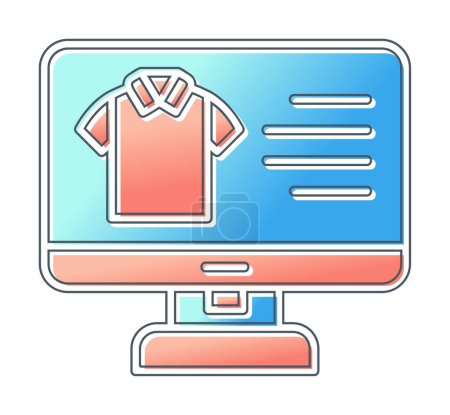 Illustration for Simple Cloth Online Shopping icon, vector illustration - Royalty Free Image