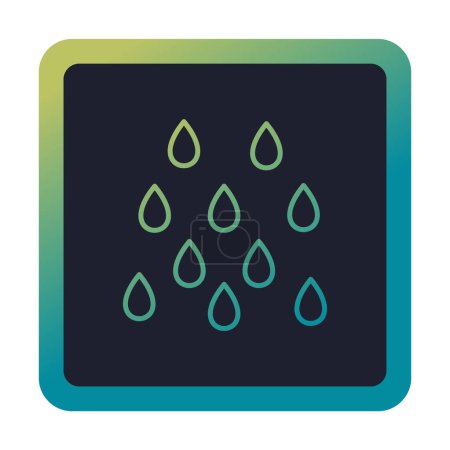Téléchargez les illustrations : Icône de pluie, illustration vectorielle - en licence libre de droit