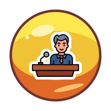 Illustration for Lecture vector illustration. flat style. - Royalty Free Image
