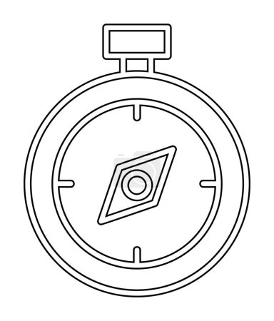 Illustration for Flat compass icon vector illustration design - Royalty Free Image