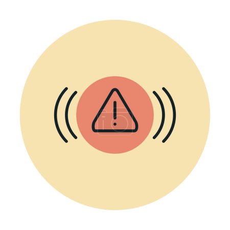Ilustración de Icono de señal de advertencia, ilustración vectorial - Imagen libre de derechos