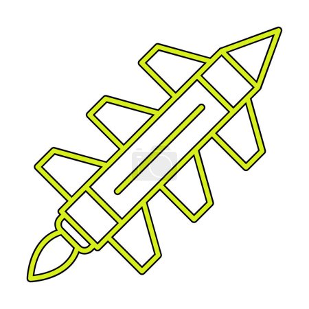 Illustration for Missile rocket  icon vector illustration - Royalty Free Image