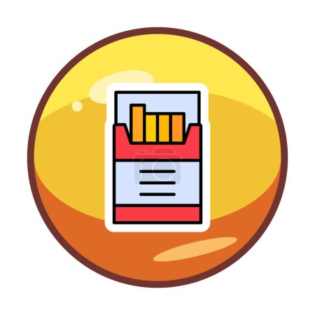 Illustration for Cigarette Box web icon, vector illustration - Royalty Free Image