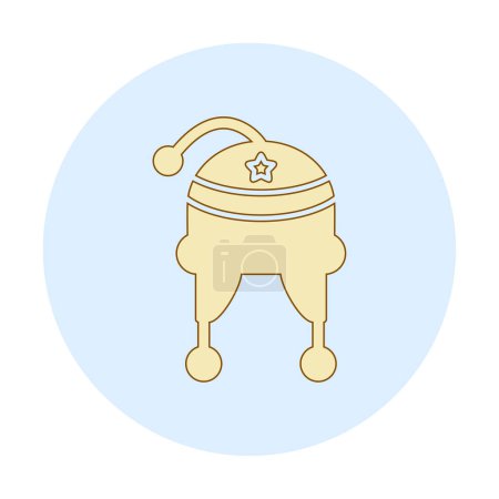 Illustration for Winter Hat icon in isometric style - Royalty Free Image