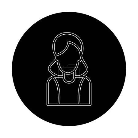 Ilustración de Mujer avatar icono, vector de ilustración - Imagen libre de derechos