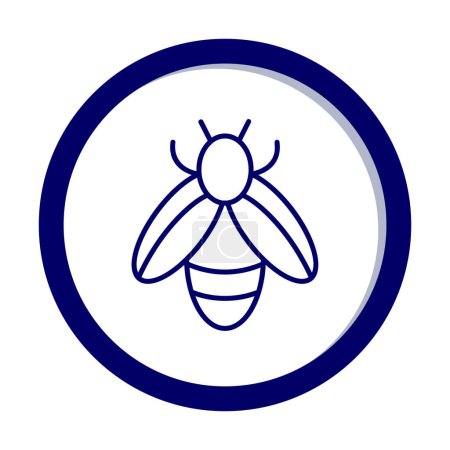 Téléchargez les illustrations : Icône d'abeille dans le vecteur. logotype - en licence libre de droit