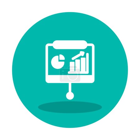 Illustration for Presentation, business statistics and data analytics with pie chart icon. business analytics, analysis, statistics, pie chart - Royalty Free Image